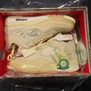 Off white jordan 4's size 11